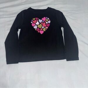Wonder Nation Black Long Sleeve with Heart Design